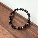 BS194 [Capricorn Aquarius | January] Garnet ball silver-plated bracelet