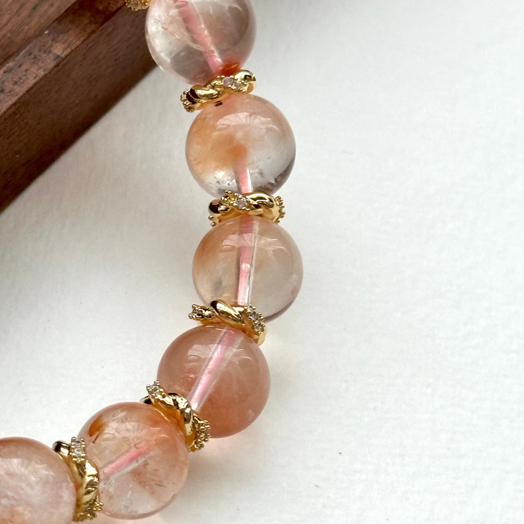 BS198 [Love and Warmth] Red Rabbit Fur Twisted Gold-plated Bracelet