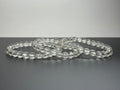 B40 White Crystal Cut-Cornered Pure Bead Bracelet