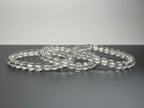 B40 White Crystal Cut-Cornered Pure Bead Bracelet