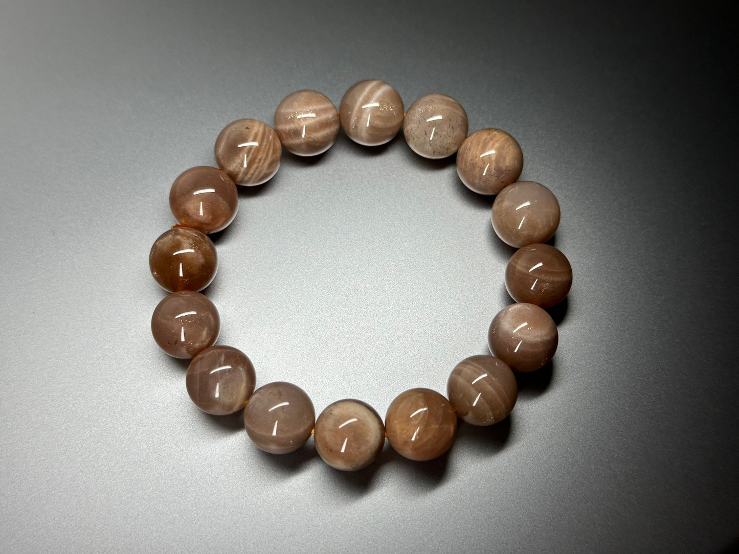 B02 【太陽的溫暖】微金沙太陽石純珠手鏈手串 Sunstone Bracelet