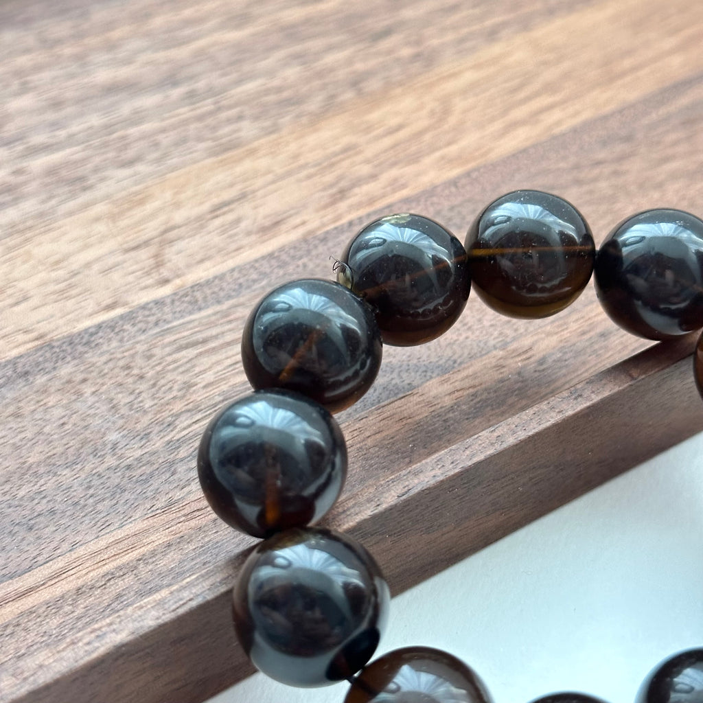 B81 茶晶純珠手鏈手串