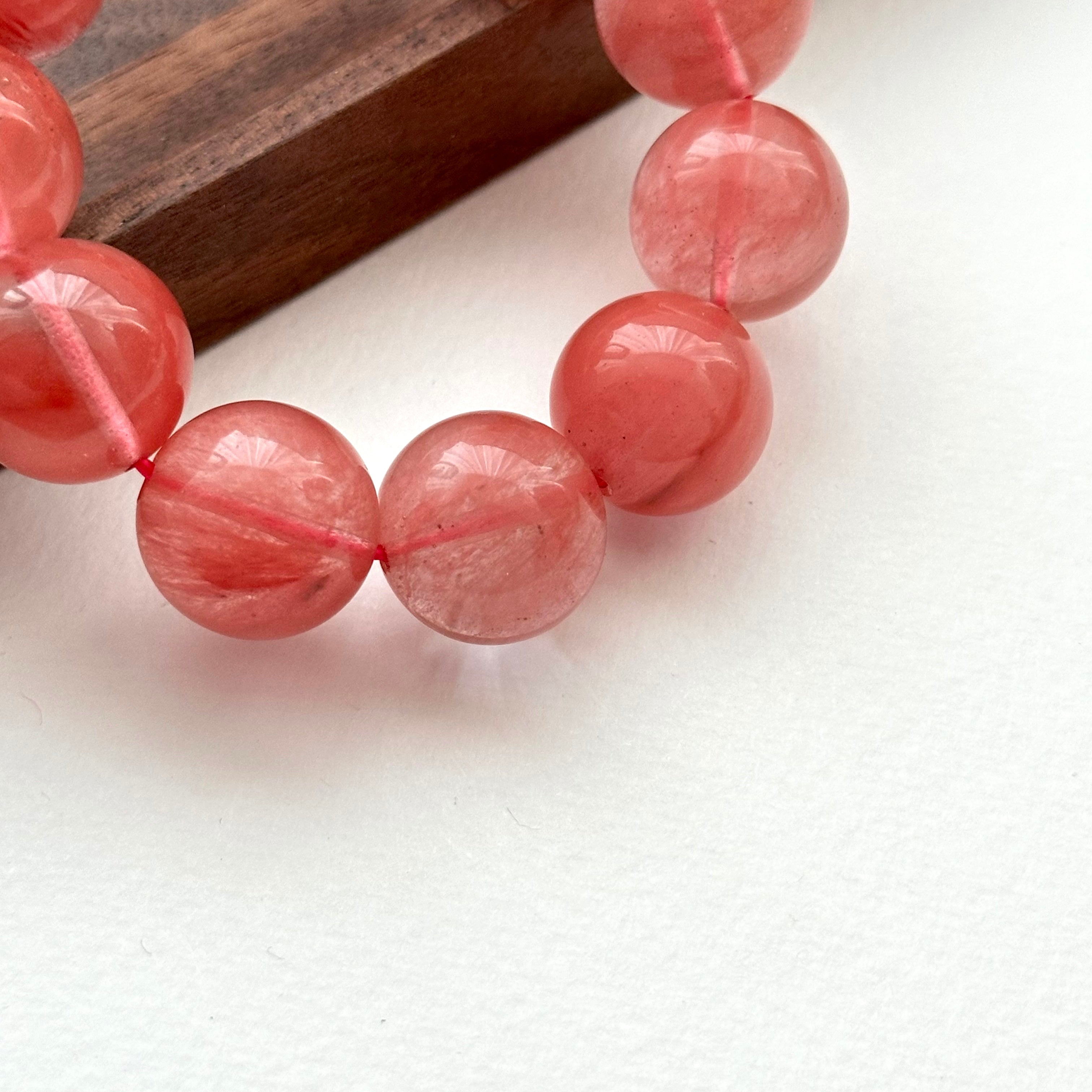 B43 Watermelon Crystal Bead Bracelet