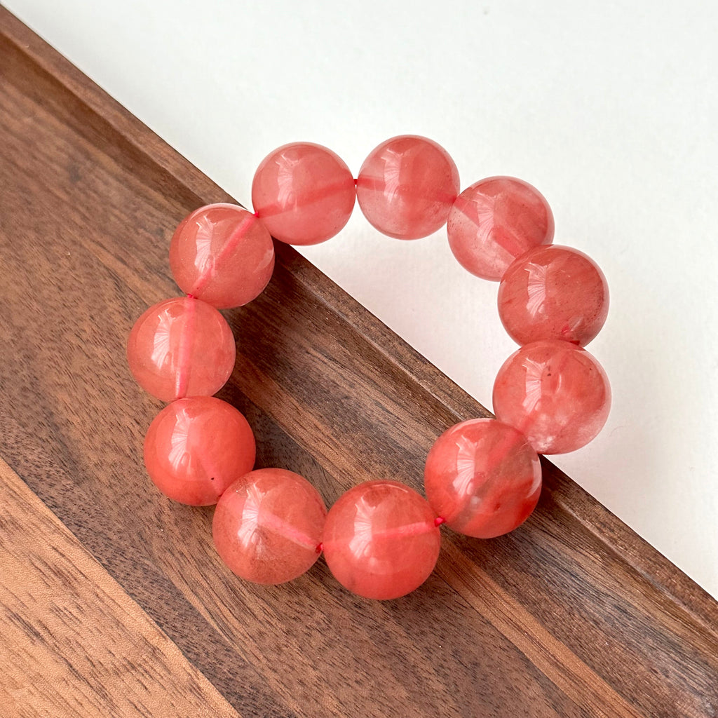 B43 Watermelon Crystal Bead Bracelet