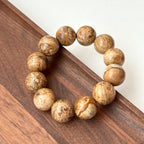 B83 【畢加索沉積岩】圖畫石純珠手鏈手串