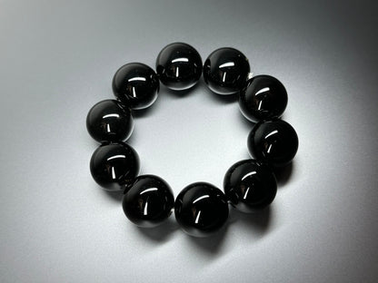 B11 黑瑪瑙純珠手鏈手串 Black Agate Bracelet