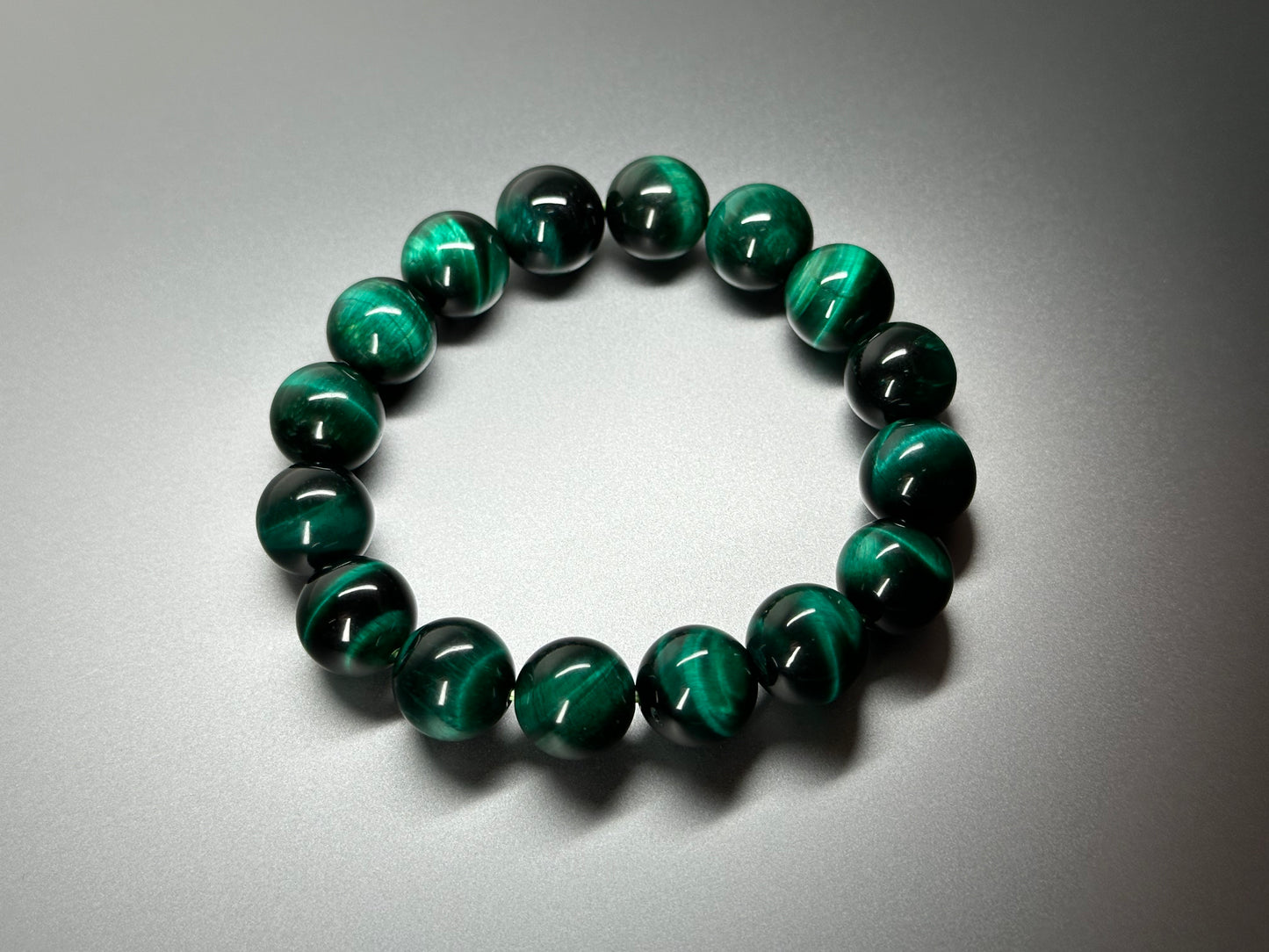 B31 綠虎眼石純珠手鏈手串 Green Tiger-Eye Bracelet