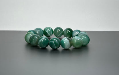 B10 瑪瑙 • 綠 手鏈手串  Green Agate Bracelet