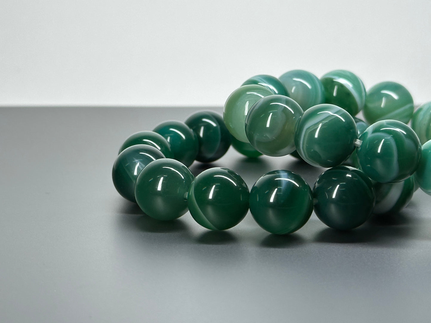 B10 瑪瑙 • 綠 手鏈手串  Green Agate Bracelet