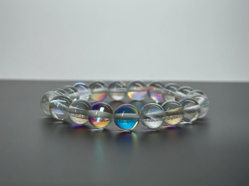 B51 [Blue Moon Glass] Moon Glass Stone Pure Bead Bracelet