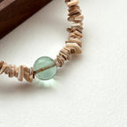 BS201 [Stone of Wisdom] Green Fluorite Sheet Bracelet