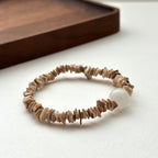 BS203 [White Guardian Stone] White Stone Flake Shell Bracelet