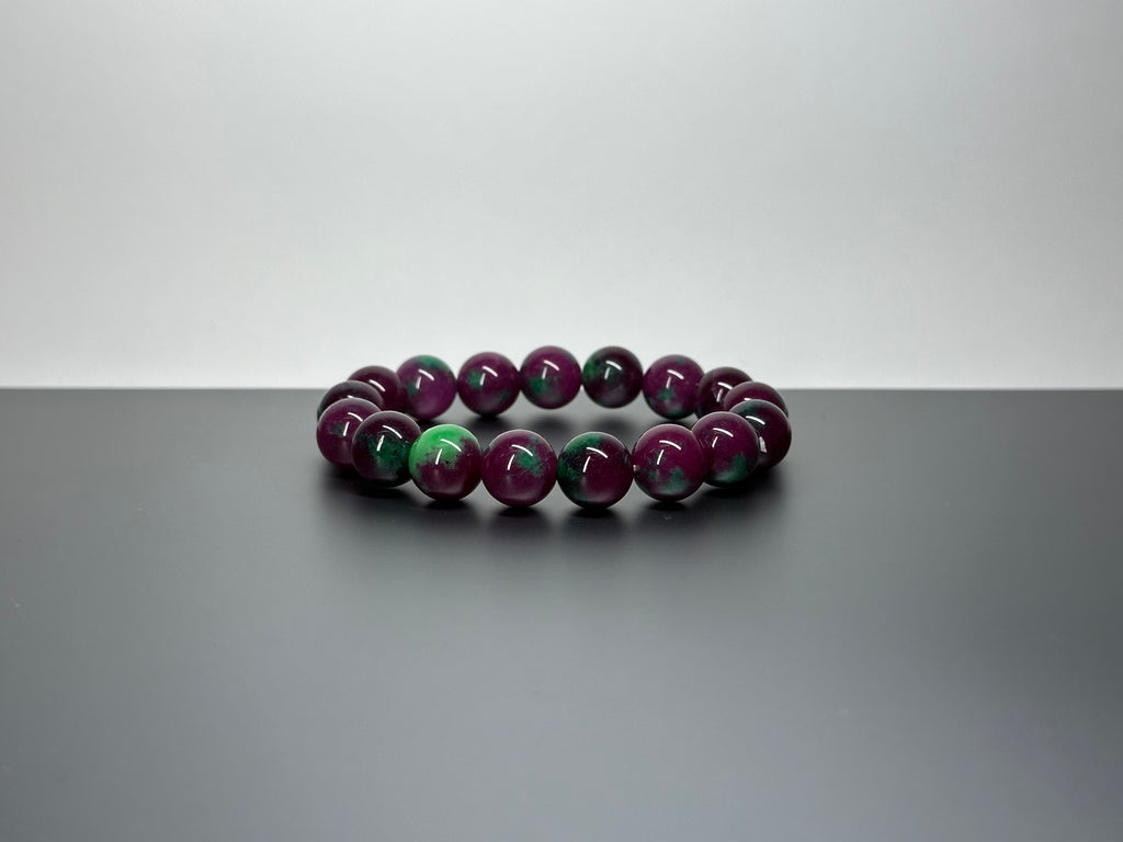 B15 Ruby and Emerald Pure Bead Bracelet