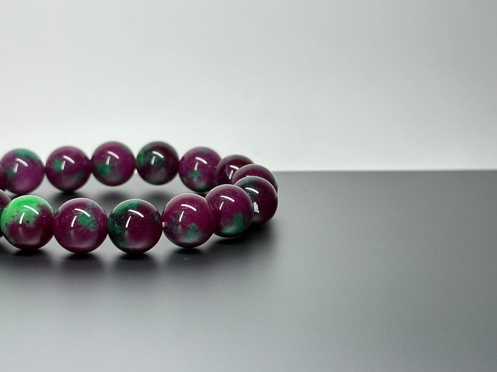 B15 Ruby and Emerald Pure Bead Bracelet
