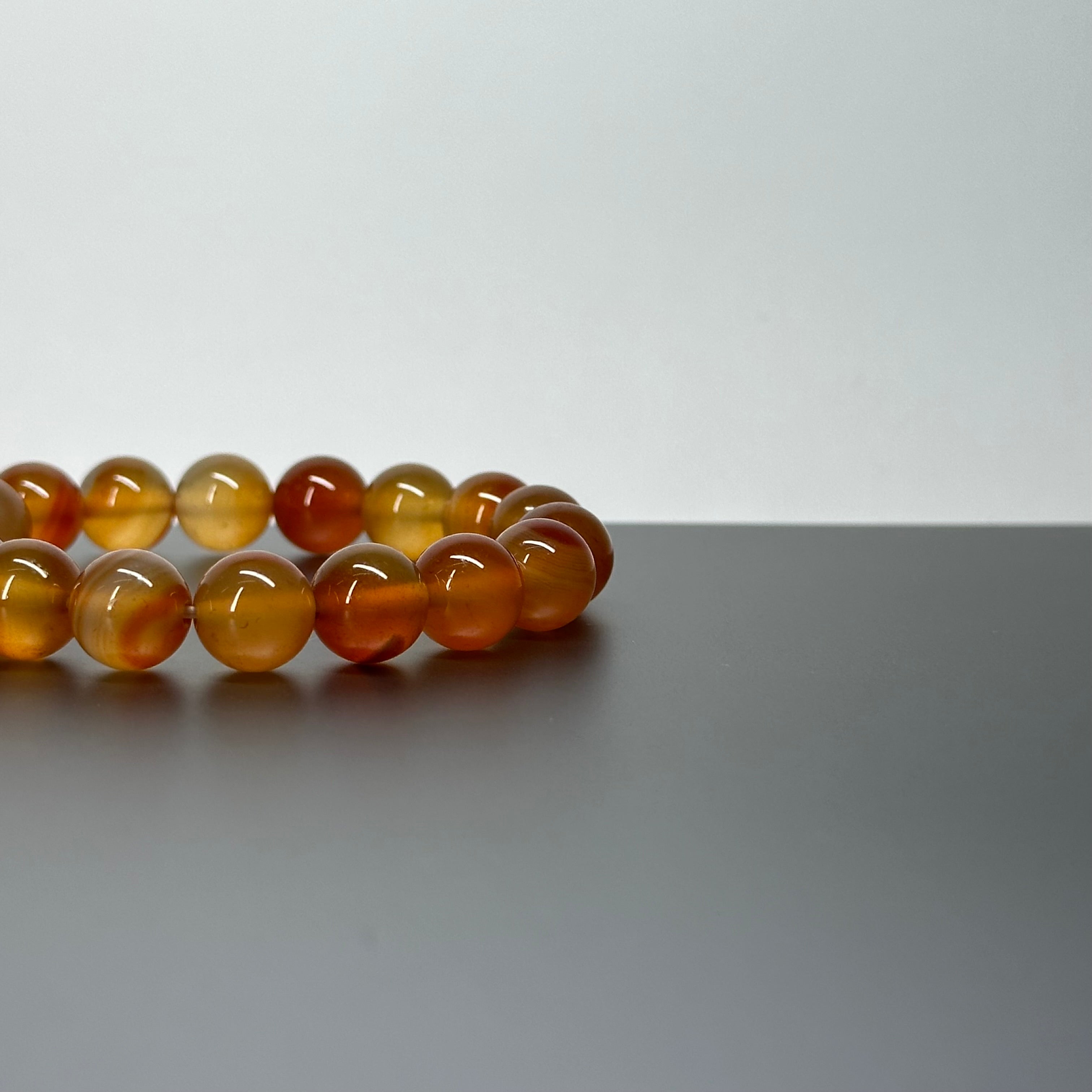 B009【巨蟹獅子座|7月】紅瑪瑙純珠手鏈手串