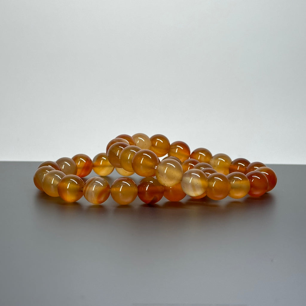 B009【巨蟹獅子座|7月】紅瑪瑙純珠手鏈手串