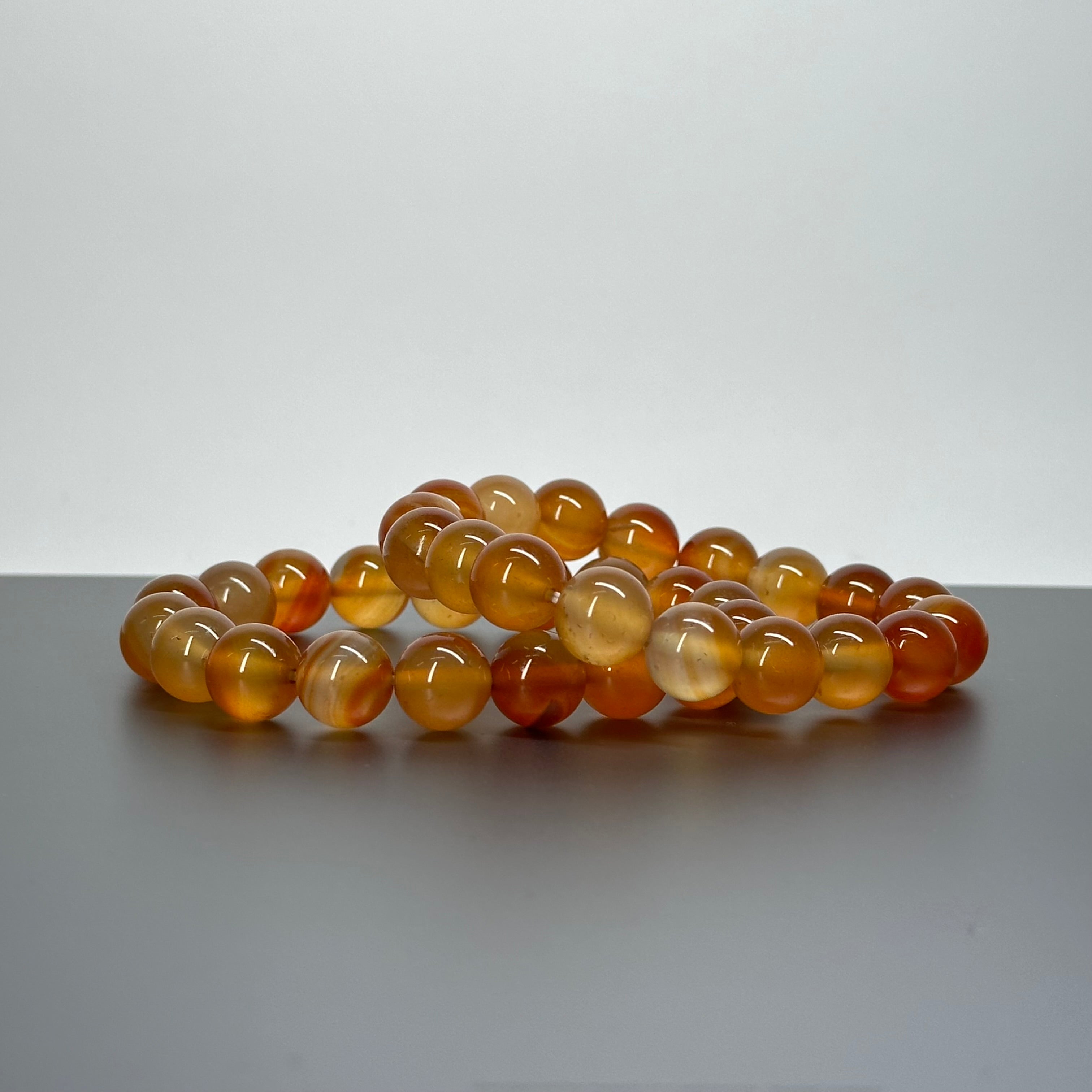 B009【巨蟹獅子座|7月】紅瑪瑙純珠手鏈手串