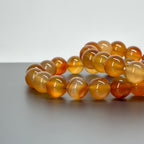 B009【巨蟹獅子座|7月】紅瑪瑙純珠手鏈手串