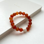 BS206 [Cancer Leo | July] Red agate conch bracelet