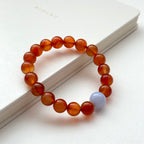 BS208 [Cancer Leo | July] Red agate and blue agate bracelet