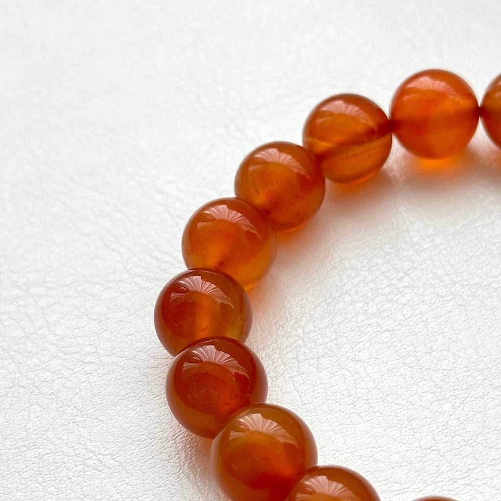 BS210 [Cancer Leo | July] Red agate and gray agate bracelet