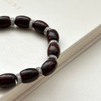 BS212 [Pisces Aries | Born in March] Bloodstone Classic Silver-plated Bracelet