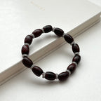 BS212 [Pisces Aries | Born in March] Bloodstone Classic Silver-plated Bracelet