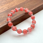 BS29 [Lucky] Watermelon Quartz Classic Silver Accessories Bracelet