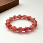 BS30 [Lucky] Watermelon Red 18K Gold-plated Classic Bracelet Watermelon Quartz Classic Gold Accessories Bracelet
