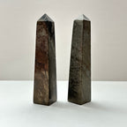 TS11【強大能量守護系】黃銅礦四角方尖塔水晶柱