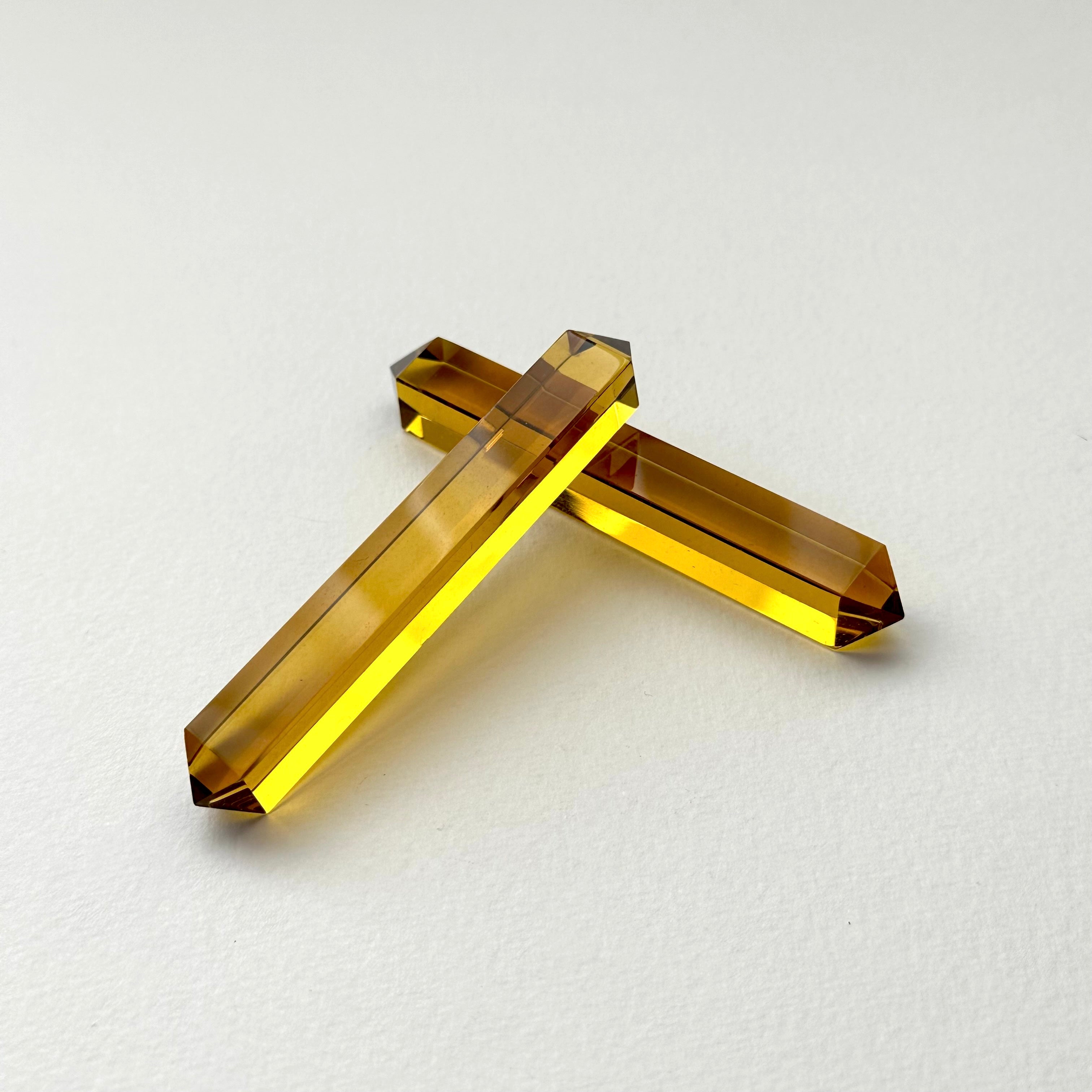 TS12【原石|琉璃柱】白藍黃琉璃擺設