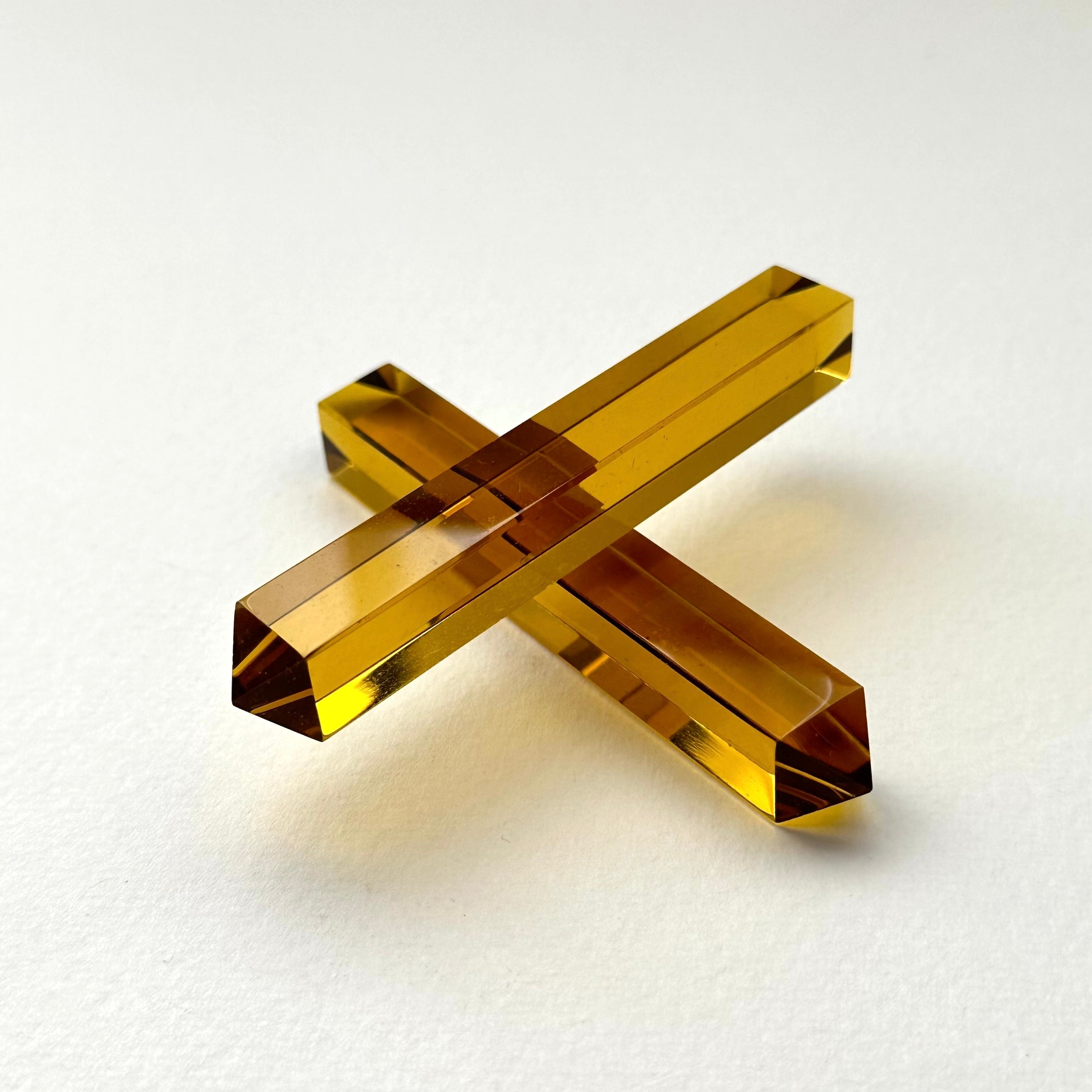 TS12【原石|琉璃柱】白藍黃琉璃擺設