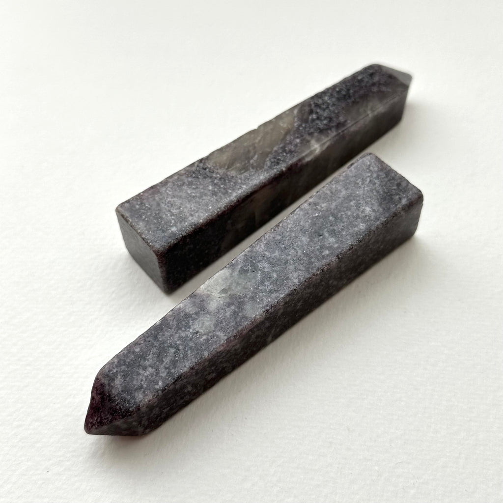 TS16【情緒平衡】紫鋰雲母丁香方尖塔水晶柱