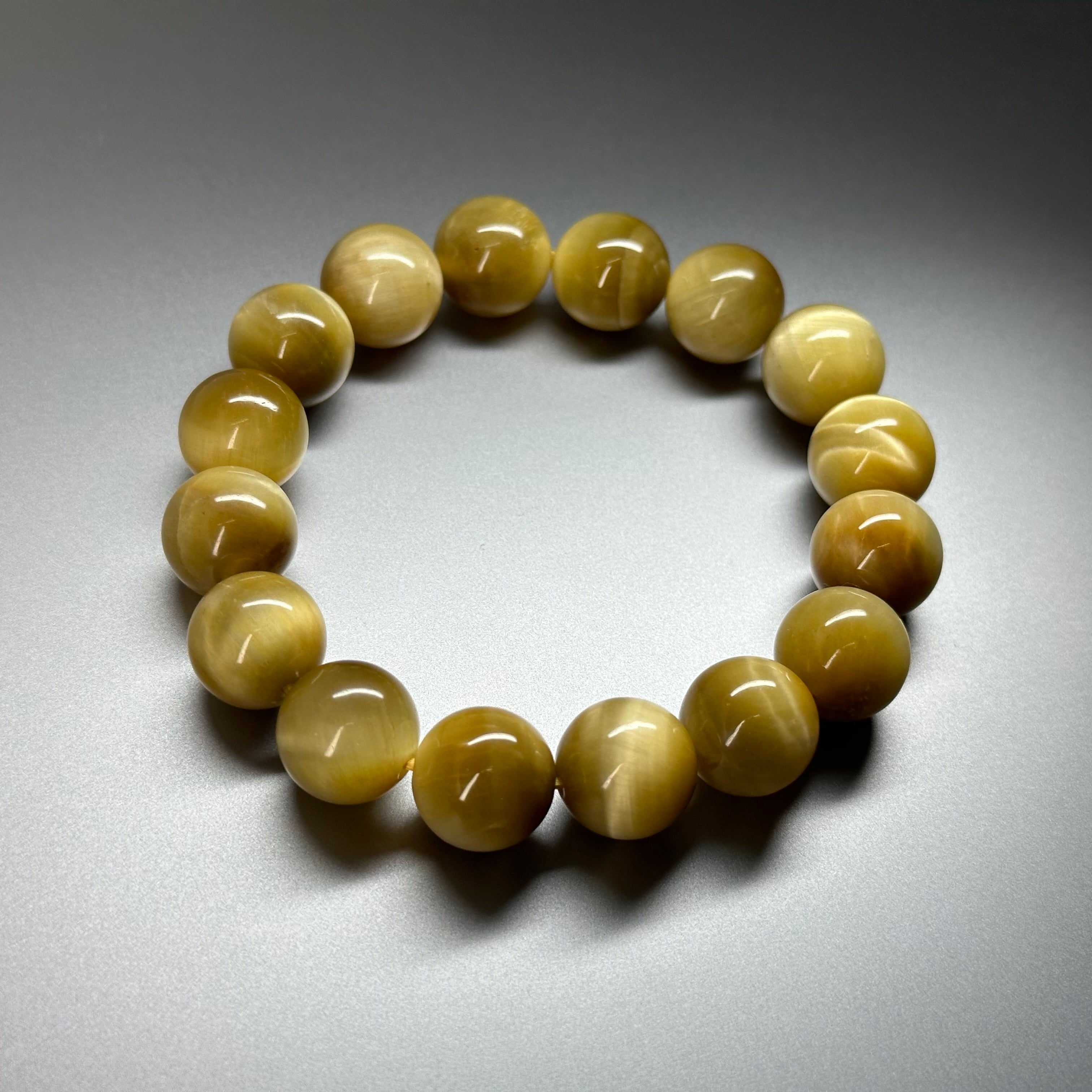 B33 Golden Tiger's Eye Pure Bead Bracelet