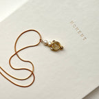 N52 [Aries/Taurus | April] White Crystal | Freshwater Pearl | Cat Ears | Gold Plated Necklace