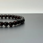 B13 Garnet Pure Bead Bracelet