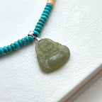 N57 [Overcoming Hardship] Seashell | Turquoise | Clouds | Smiling Buddha Maitreya Buddha | Necklace