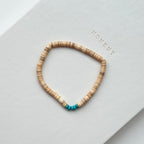 BS224 [Lucky Courage] Shell Turquoise Bracelet