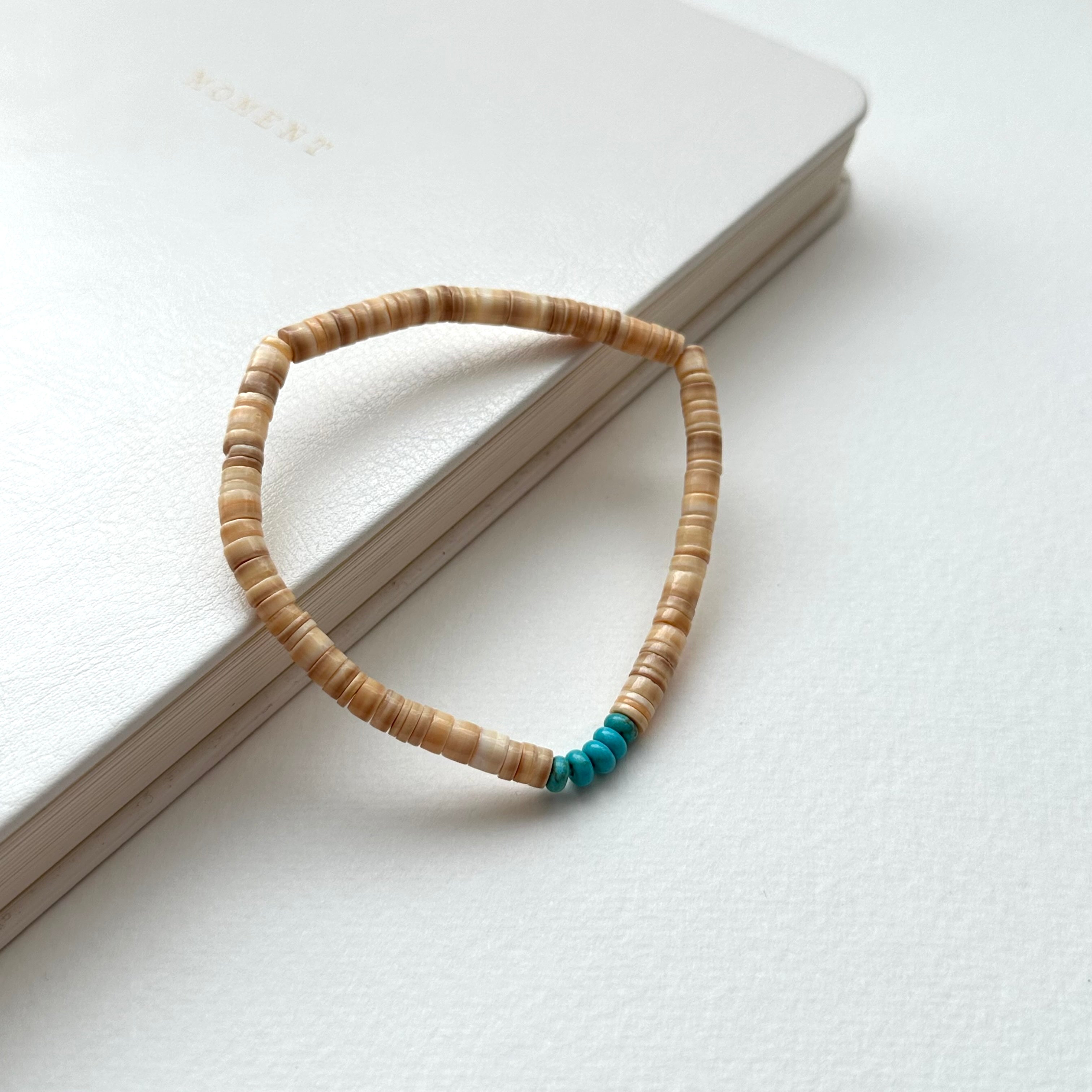 BS224 [Lucky Courage] Shell Turquoise Bracelet