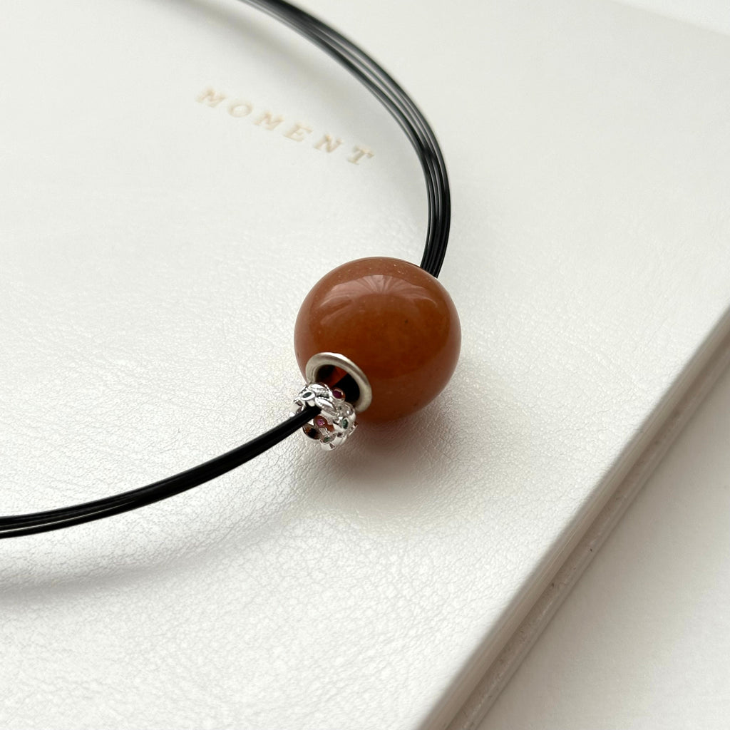 N58 [Taurus Gemini | May] Red Eastern Tombs | Silver-plated Copper Wire | Necklace