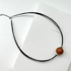 N58 [Taurus Gemini | May] Red Eastern Tombs | Silver-plated Copper Wire | Necklace