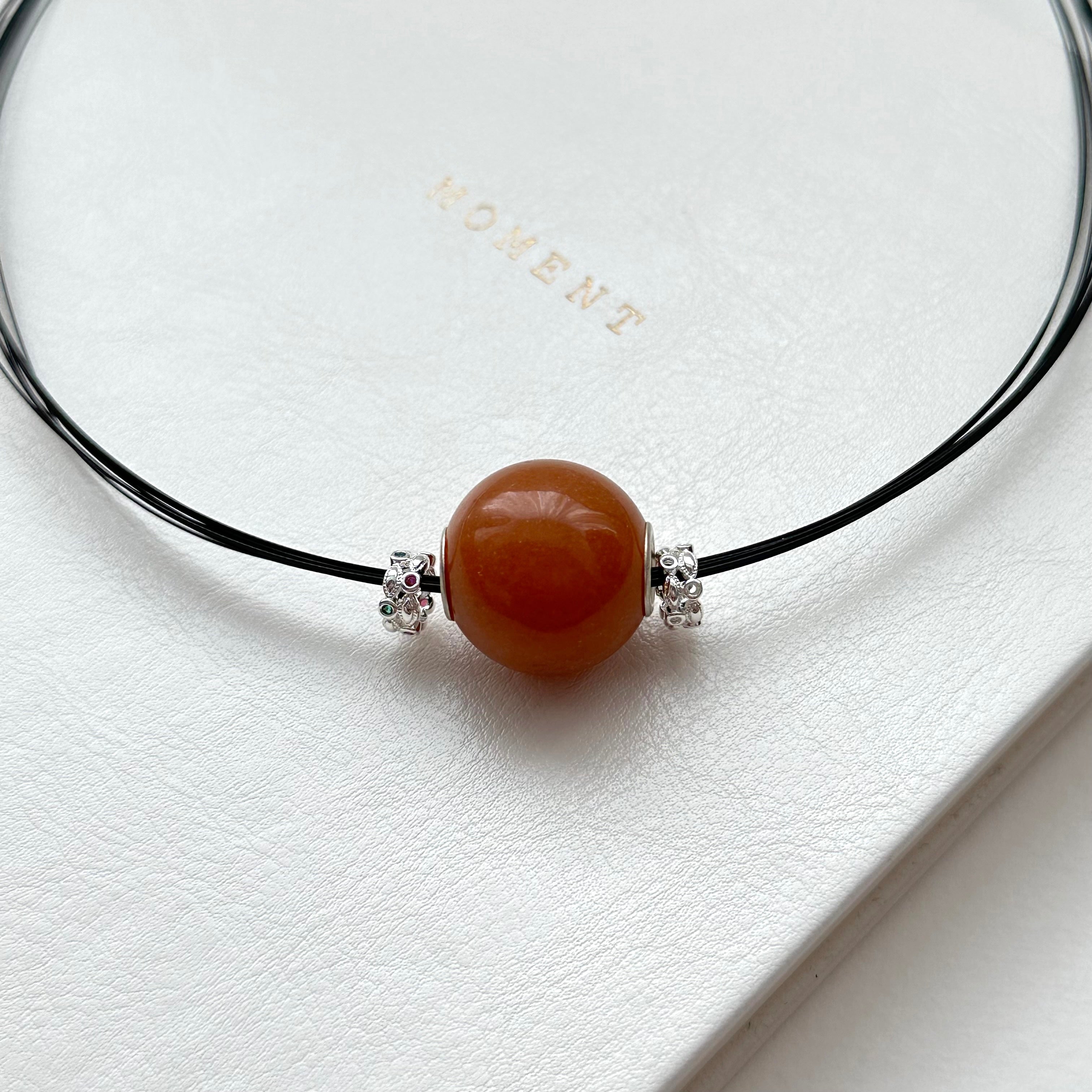 N58 [Taurus Gemini | May] Red Eastern Tombs | Silver-plated Copper Wire | Necklace