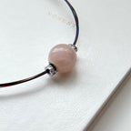 N59【天秤天蠍座|10月】粉晶|彩銅線鍍銀|頸鏈項鏈