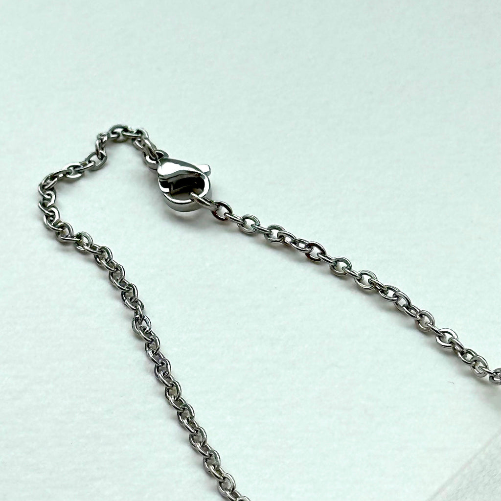 N61 [Libra-Scorpio | October] Rose Quartz | Commemorative Heart | Silver Plated Necklace