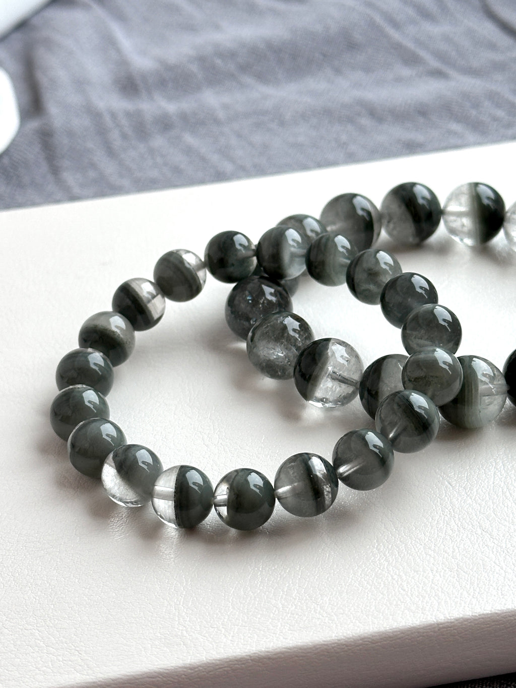 B39 綠幽靈頂級聚寶盆純珠手鏈手串