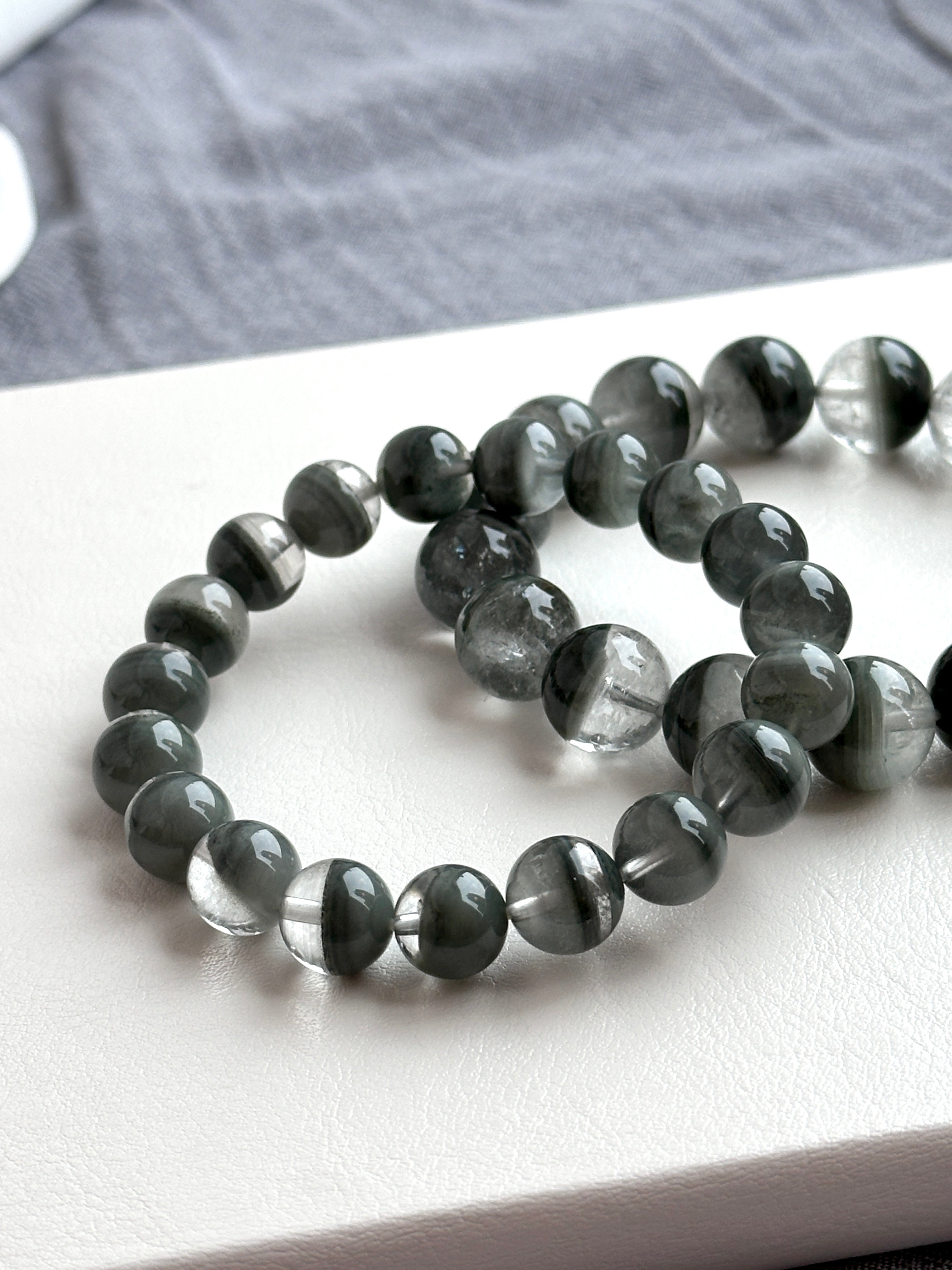 B39 綠幽靈頂級聚寶盆純珠手鏈手串