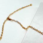 N64 [Ink Brush] Jasmine | Black Jasmine | Water Droplet Gold Plated | Necklace