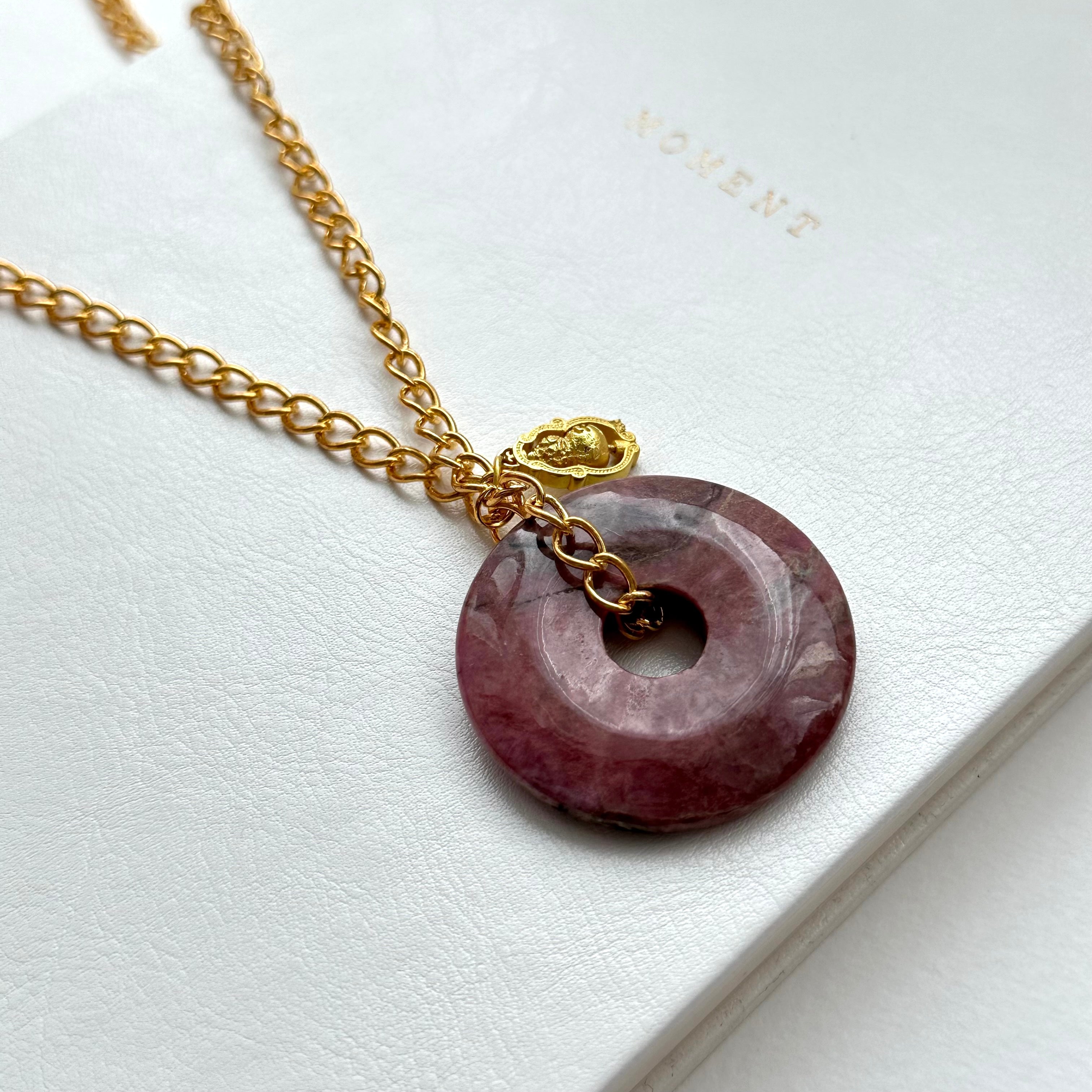 N66 [Peace] Rosette | Safety Buckle | Gold Plated | Necklace