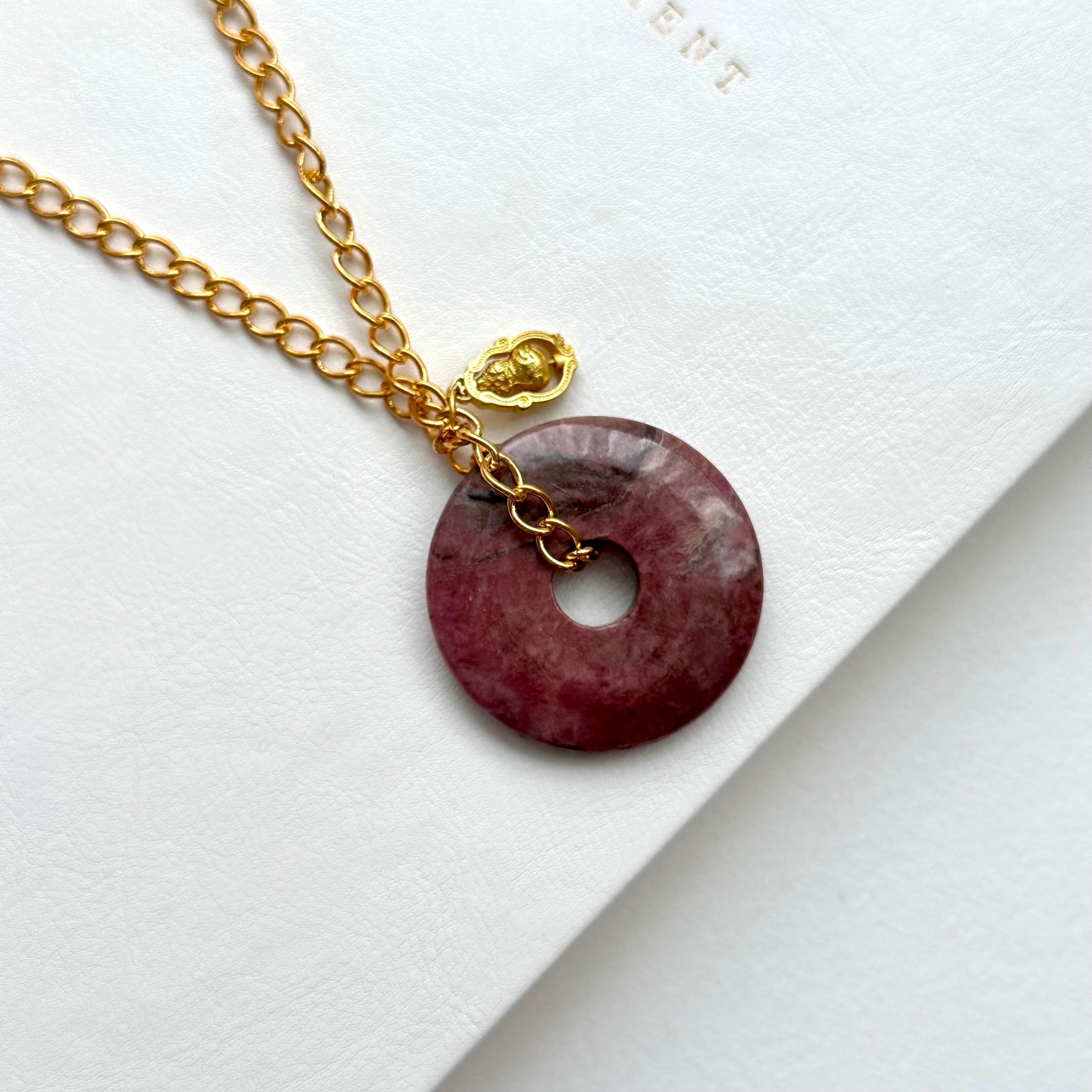 N66 [Peace] Rosette | Safety Buckle | Gold Plated | Necklace