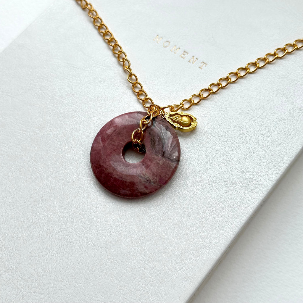 N66 [Peace] Rosette | Safety Buckle | Gold Plated | Necklace